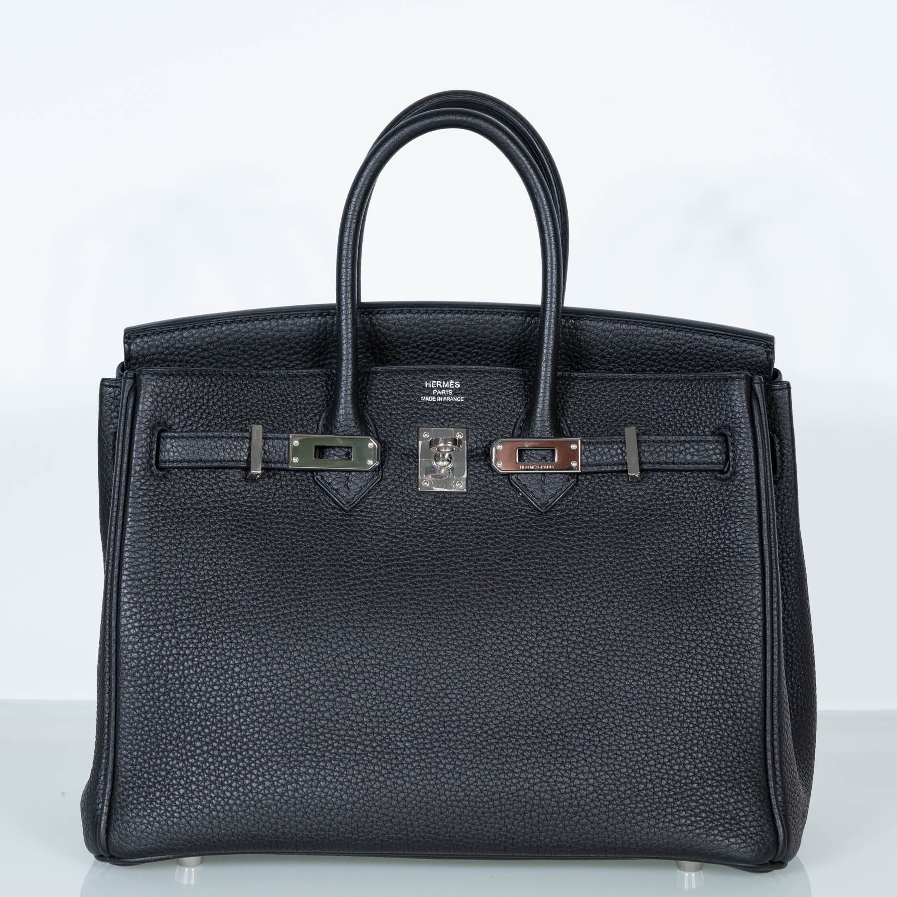 HermÃƒÆ’Ã‚Â¨s Birkin 25 Black Togo with Palladium Hardware
