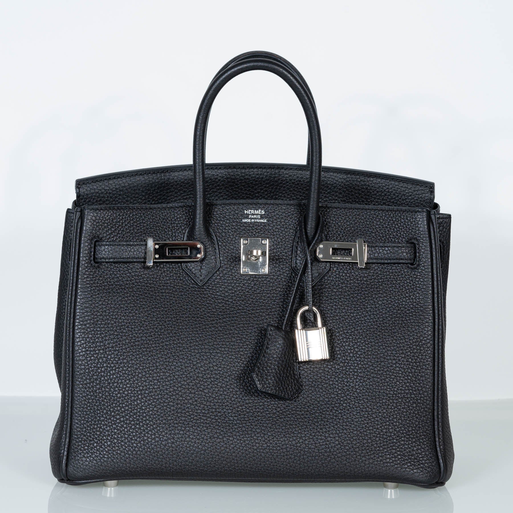 HermÃƒÆ’Ã‚Â¨s Birkin 25 Black Togo with Palladium Hardware
