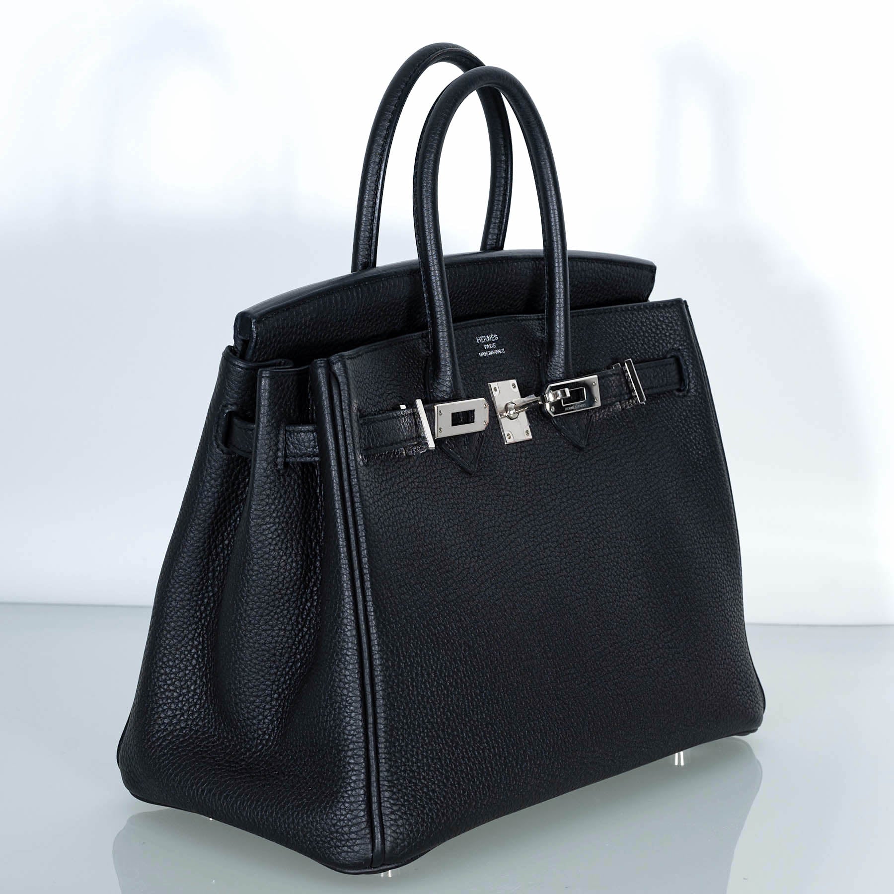 HermÃƒÆ’Ã‚Â¨s Birkin 25 Black Togo with Palladium Hardware