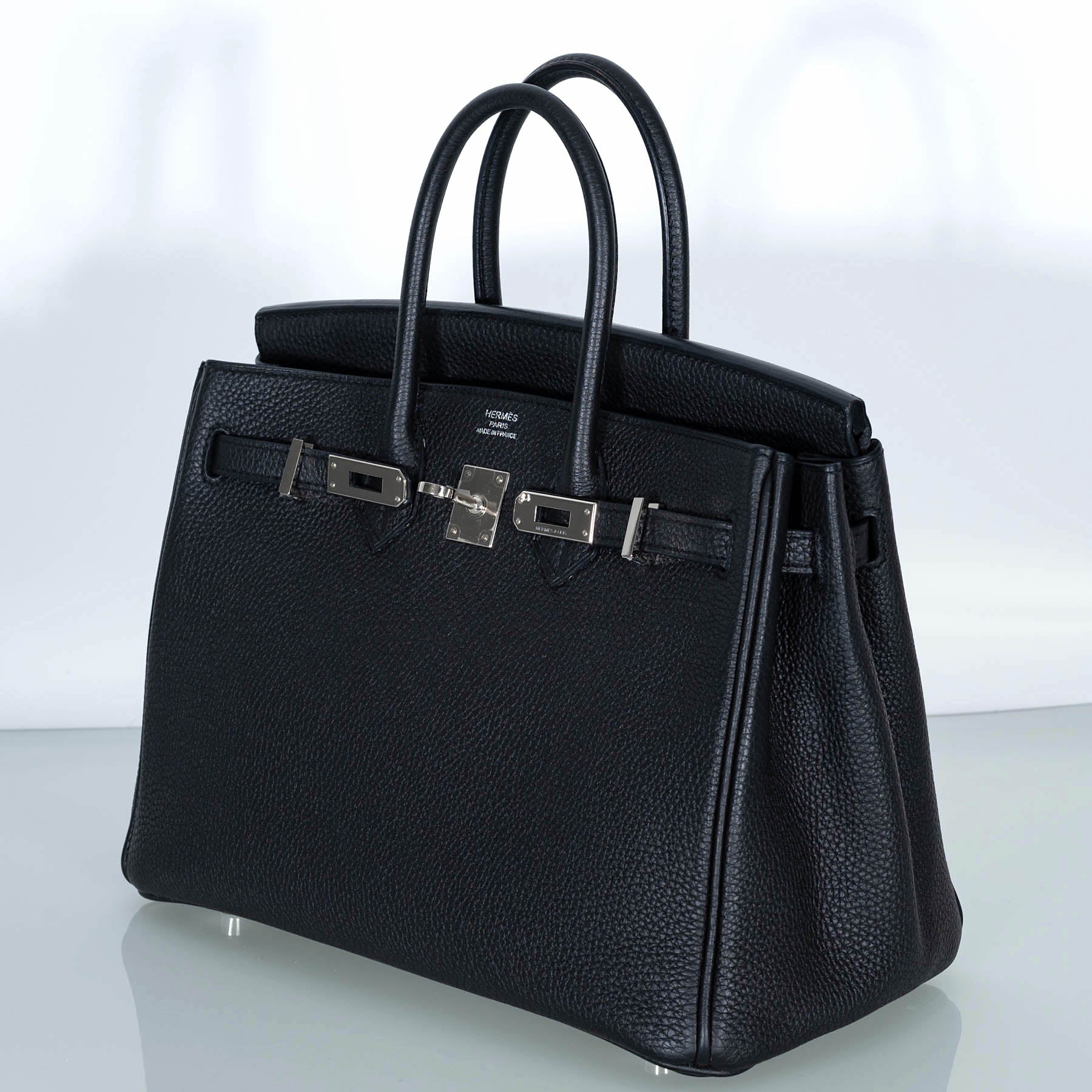 HermÃƒÆ’Ã‚Â¨s Birkin 25 Black Togo with Palladium Hardware