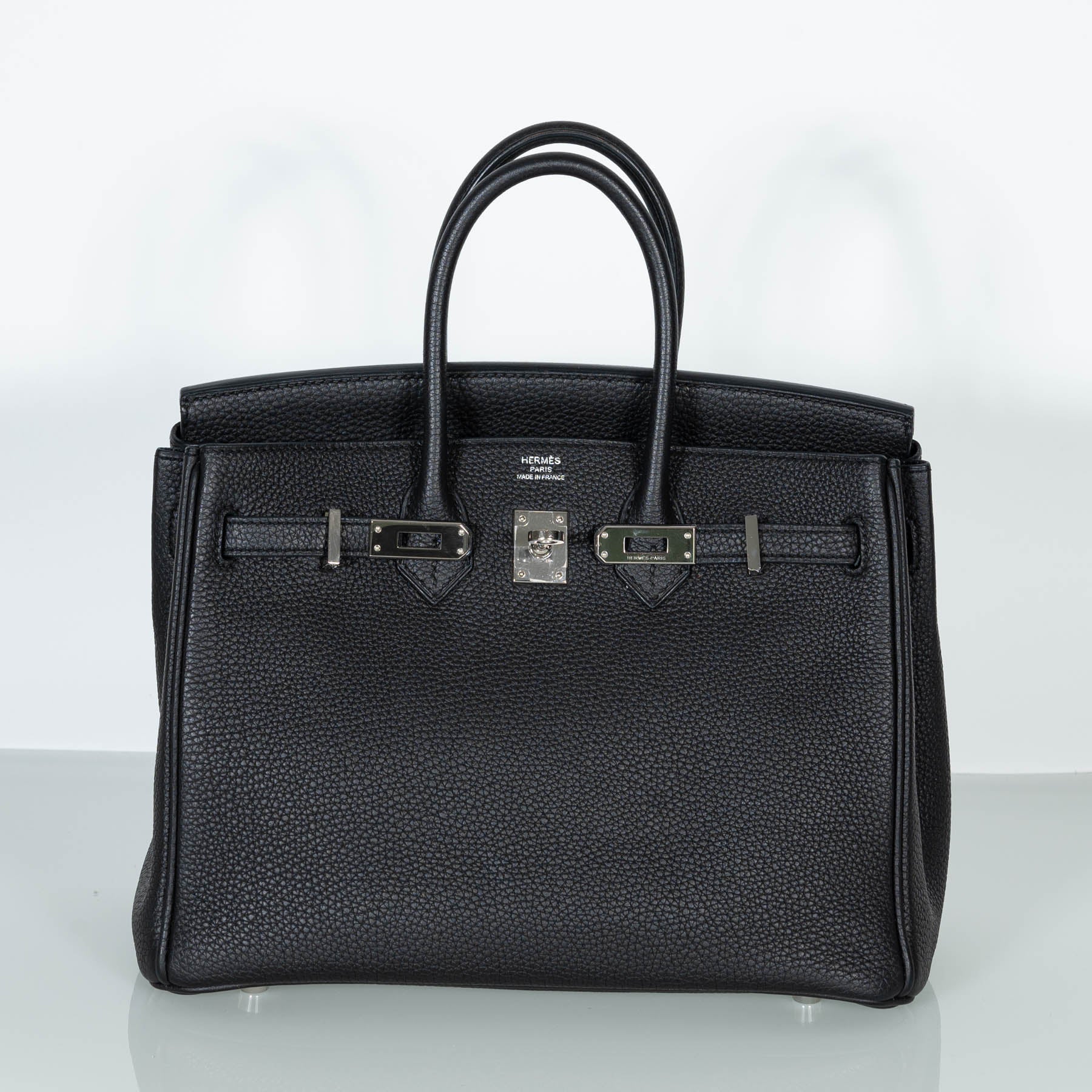 HermÃƒÆ’Ã‚Â¨s Birkin 25 Black Togo with Palladium Hardware