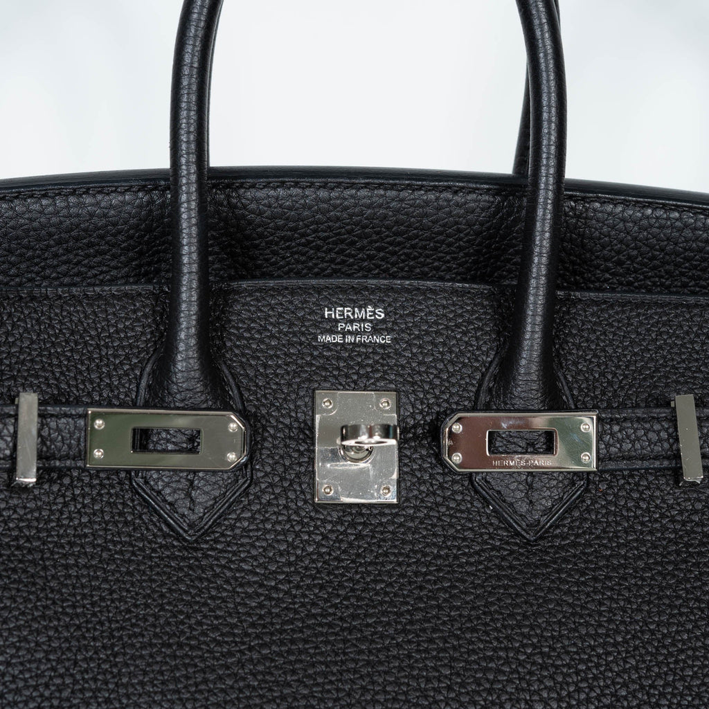 HermÃƒÆ’Ã‚Â¨s Birkin 25 Black Togo with Palladium Hardware