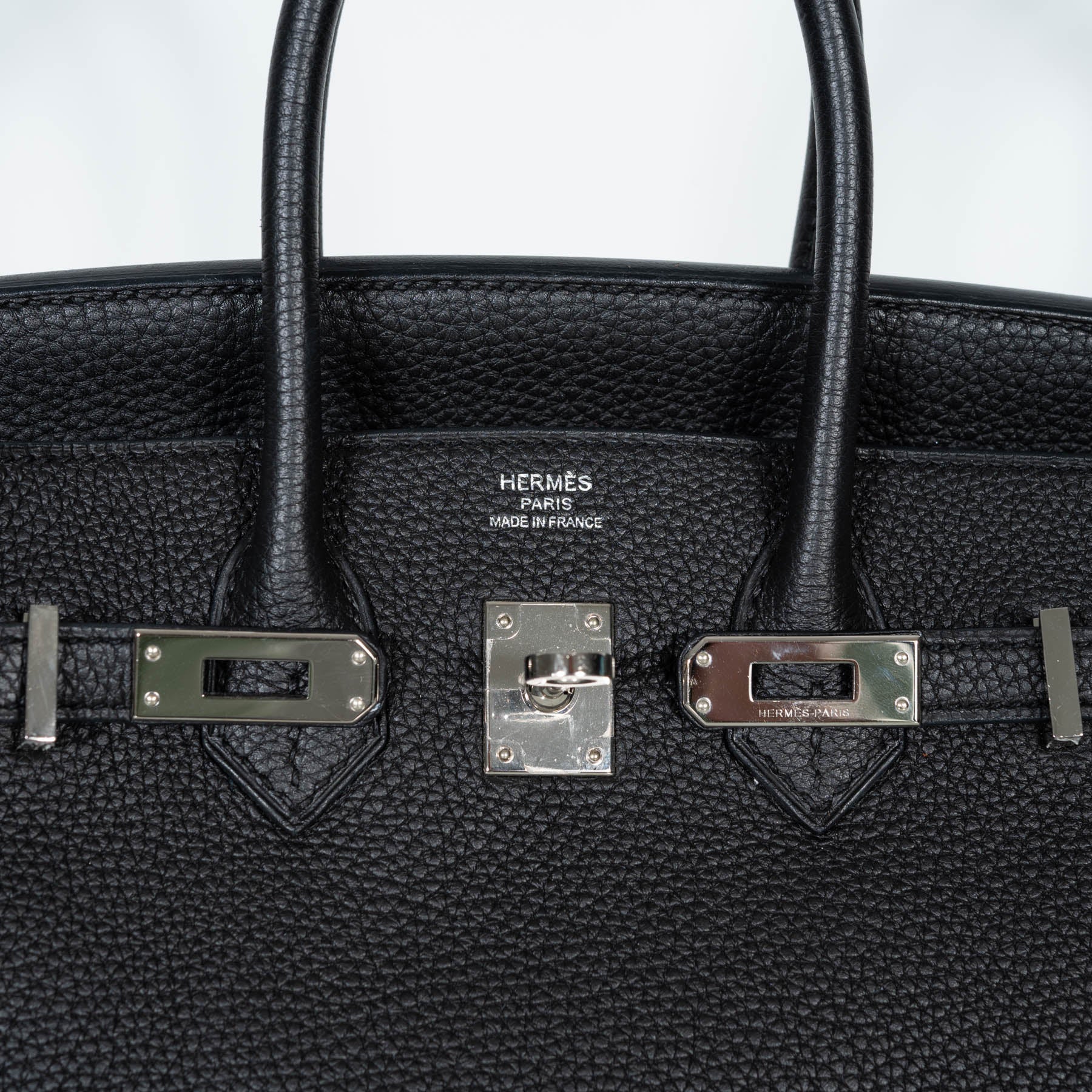 HermÃƒÆ’Ã‚Â¨s Birkin 25 Black Togo with Palladium Hardware
