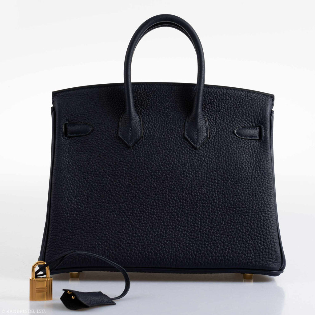 HermÃƒÆ’Ã‚Â¨s Birkin 25 Bleu Nuit Togo Gold Hardware - 2019, D