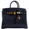 HermÃƒÆ’Ã‚Â¨s Birkin 25 Bleu Nuit Togo Gold Hardware - 2019, D