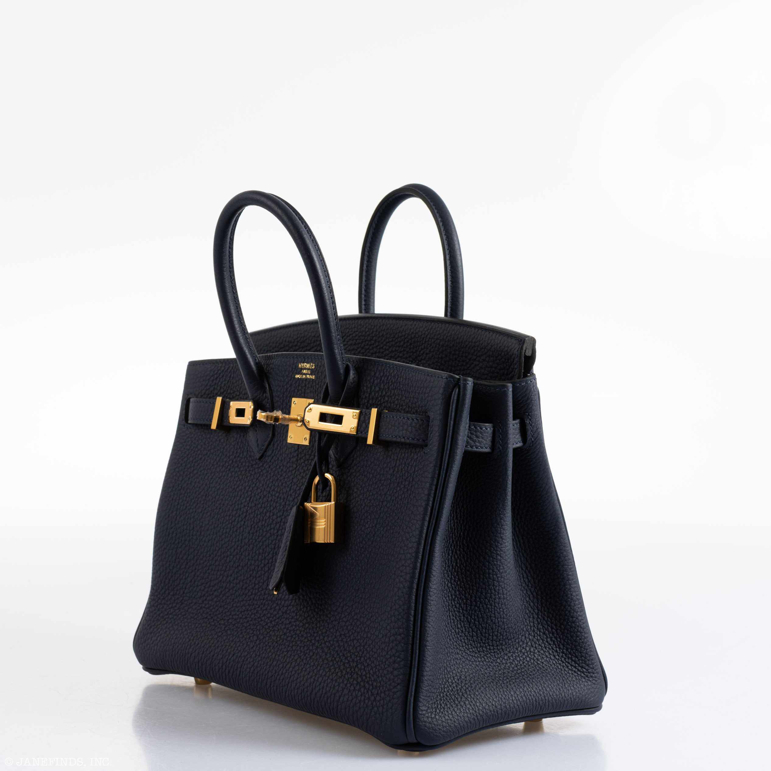 HermÃƒÆ’Ã‚Â¨s Birkin 25 Bleu Nuit Togo Gold Hardware