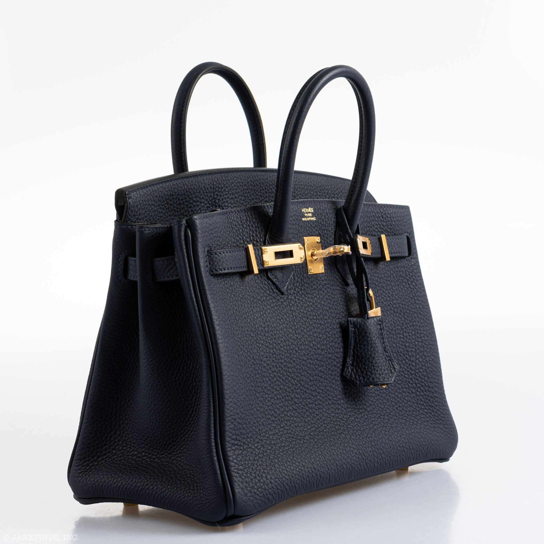 HermÃƒÆ’Ã‚Â¨s Birkin 25 Bleu Nuit Togo Gold Hardware