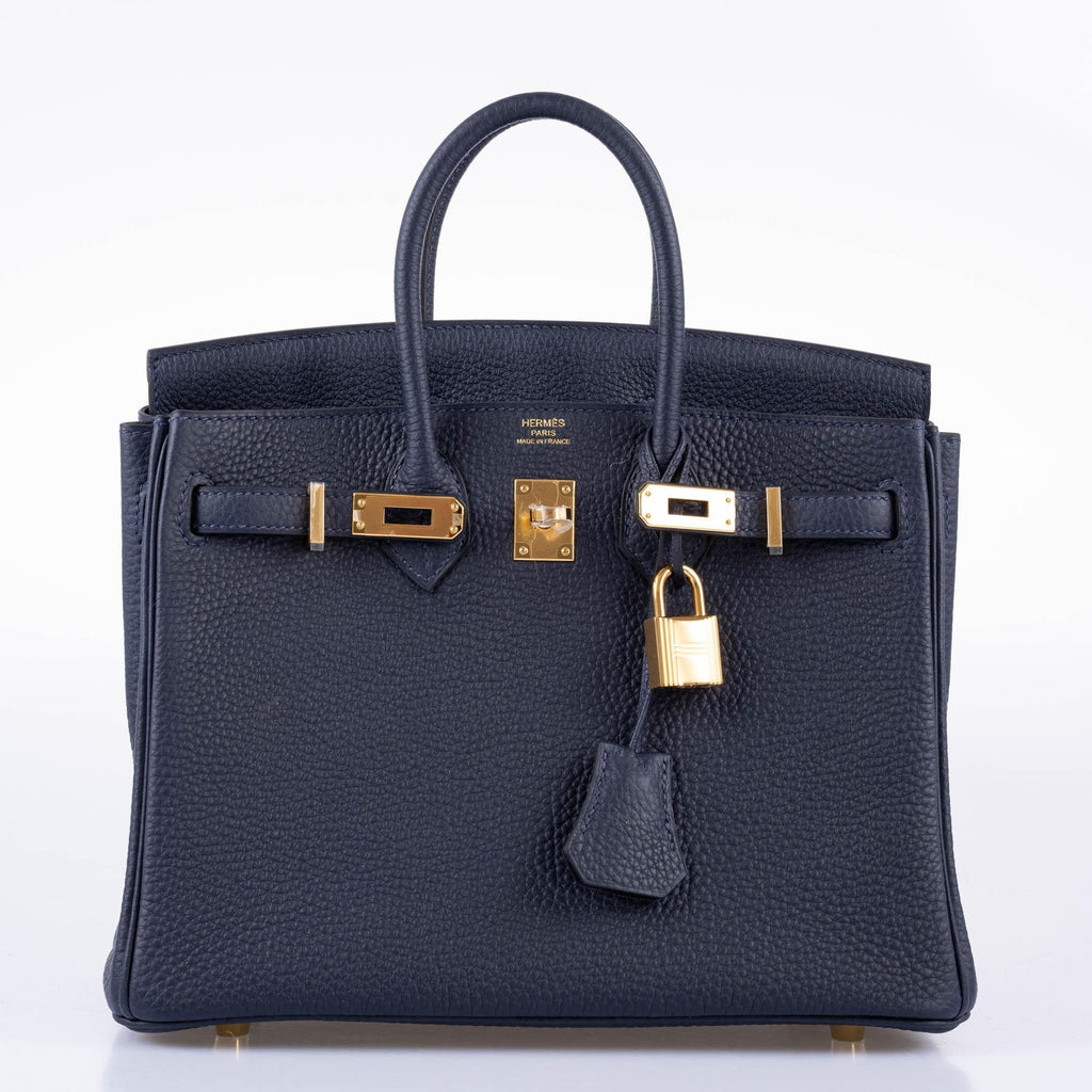 HermÃƒÆ’Ã‚Â¨s Birkin 25 Bleu Nuit Togo with Gold Hardware - 2020, Y