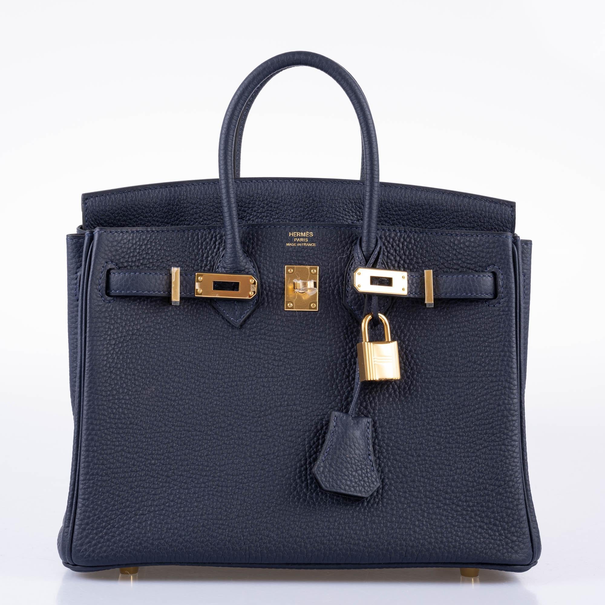 HermÃƒÆ’Ã‚Â¨s Birkin 25 Bleu Nuit Togo with Gold Hardware - 2020, Y