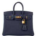 HermÃƒÆ’Ã‚Â¨s Birkin 25 Bleu Nuit Togo with Gold Hardware - 2020, Y