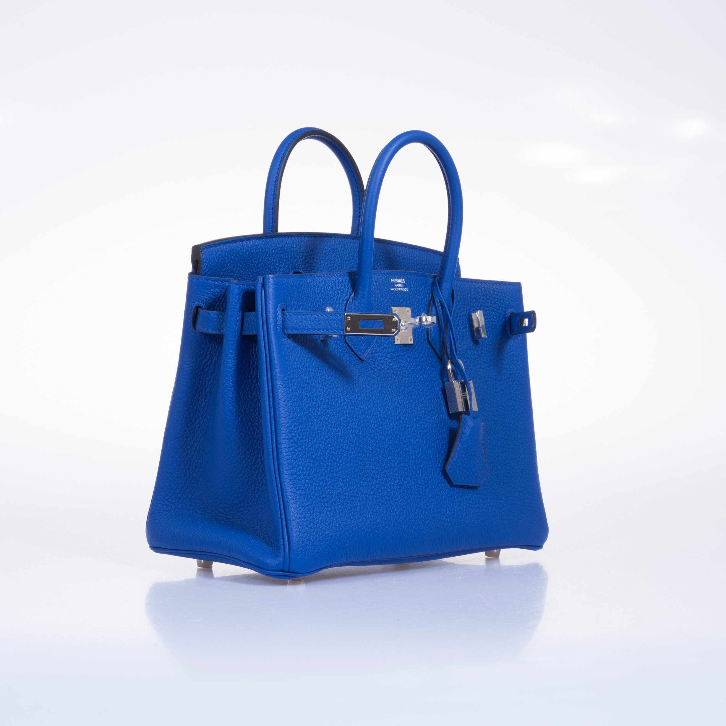 HermÃƒÆ’Ã‚Â¨s Birkin 25 Blue Electric Togo Palladium Hardware