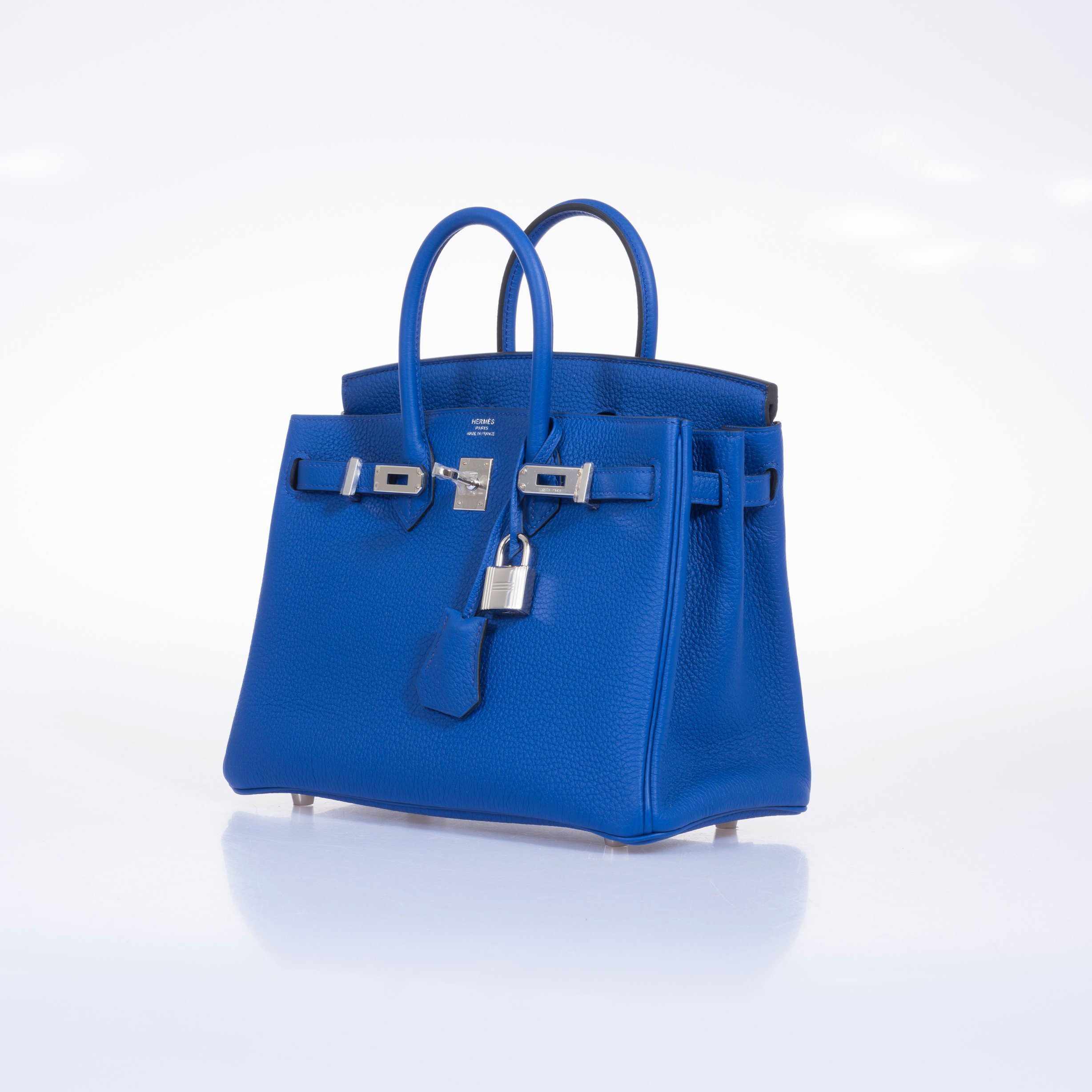 HermÃƒÆ’Ã‚Â¨s Birkin 25 Blue Electric Togo Palladium Hardware