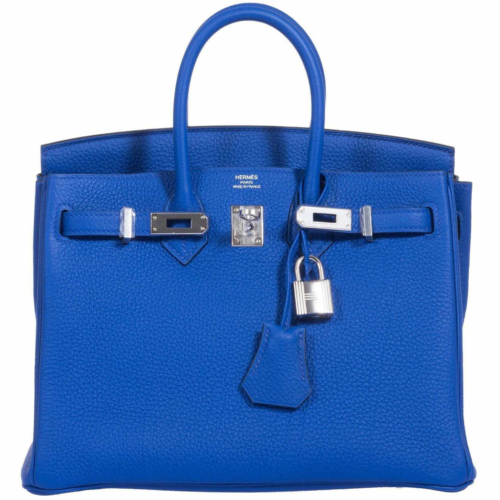 HermÃƒÆ’Ã‚Â¨s Birkin 25 Blue Electric Togo Palladium Hardware