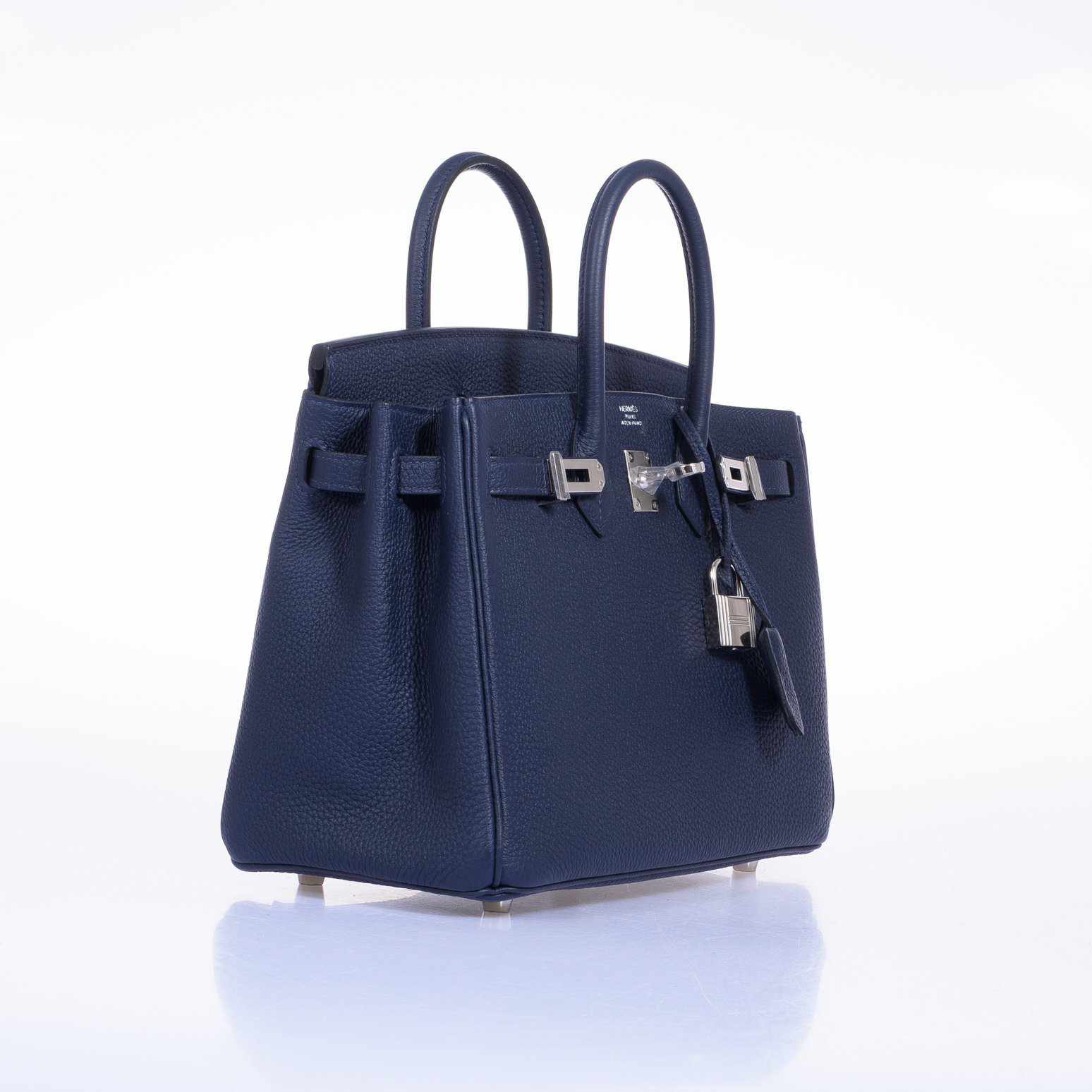 HermÃƒÆ’Ã‚Â¨s Birkin 25 Blue Indigo Togo Palladium Hardware