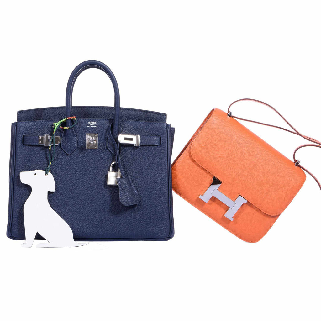 HermÃƒÆ’Ã‚Â¨s Birkin 25 Blue Indigo Togo Palladium Hardware