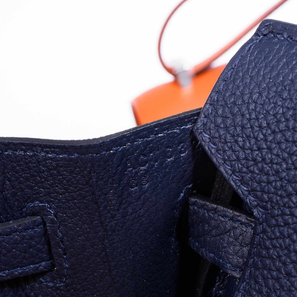HermÃƒÆ’Ã‚Â¨s Birkin 25 Blue Indigo Togo Palladium Hardware