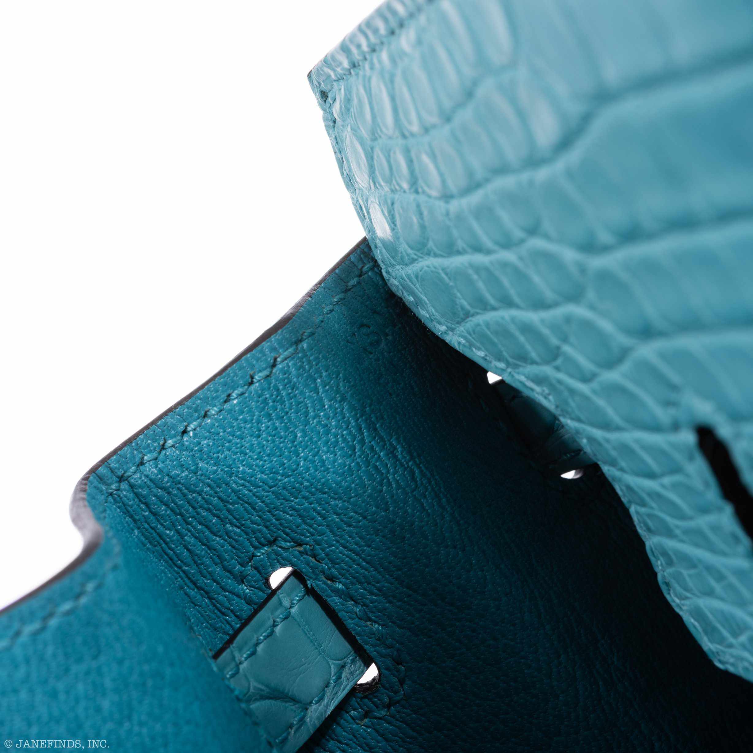 HermÃƒÆ’Ã‚Â¨s Birkin 25 Blue Saint Cyr Matte Alligator Palladium Hardware