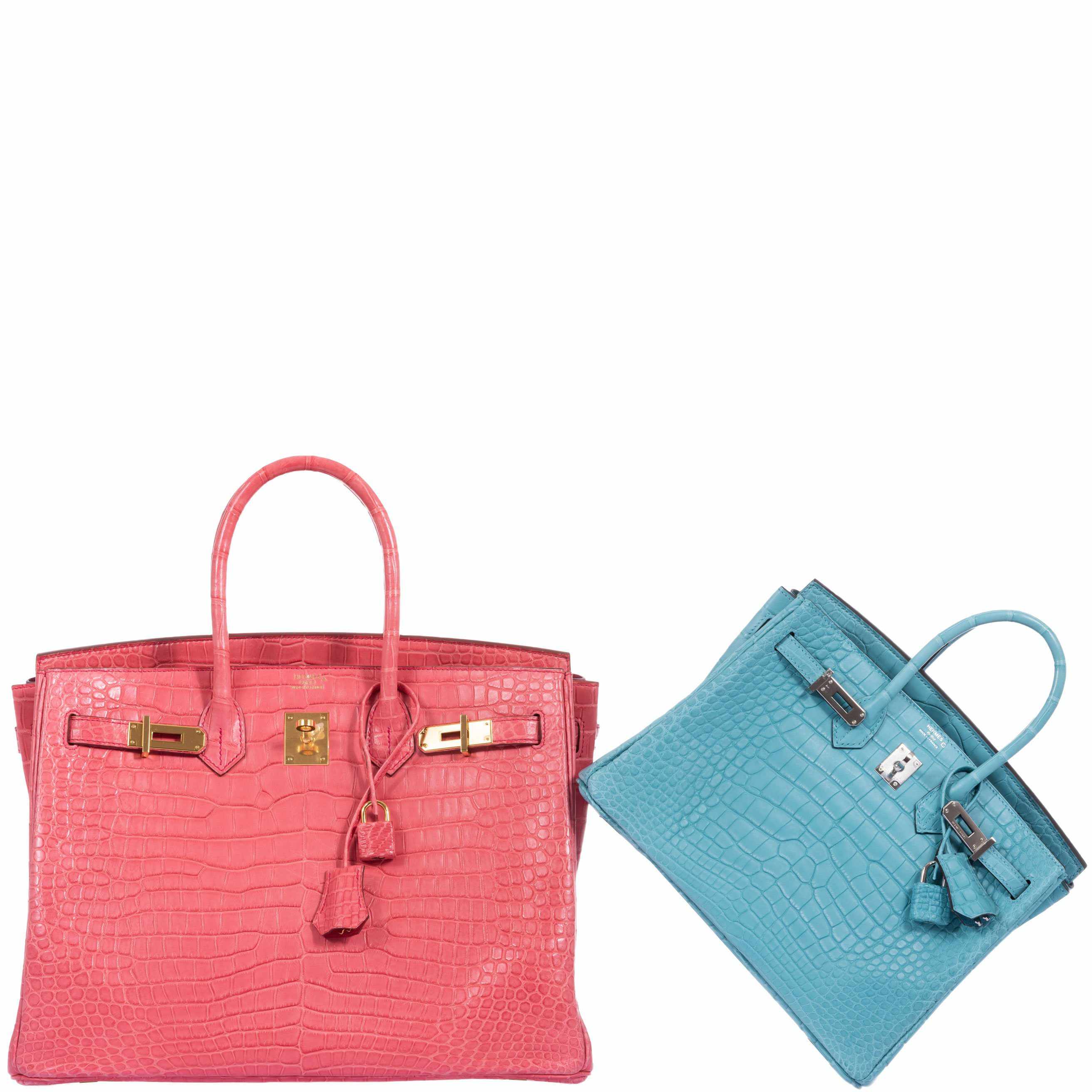 HermÃƒÆ’Ã‚Â¨s Birkin 25 Blue Saint Cyr Matte Alligator Palladium Hardware