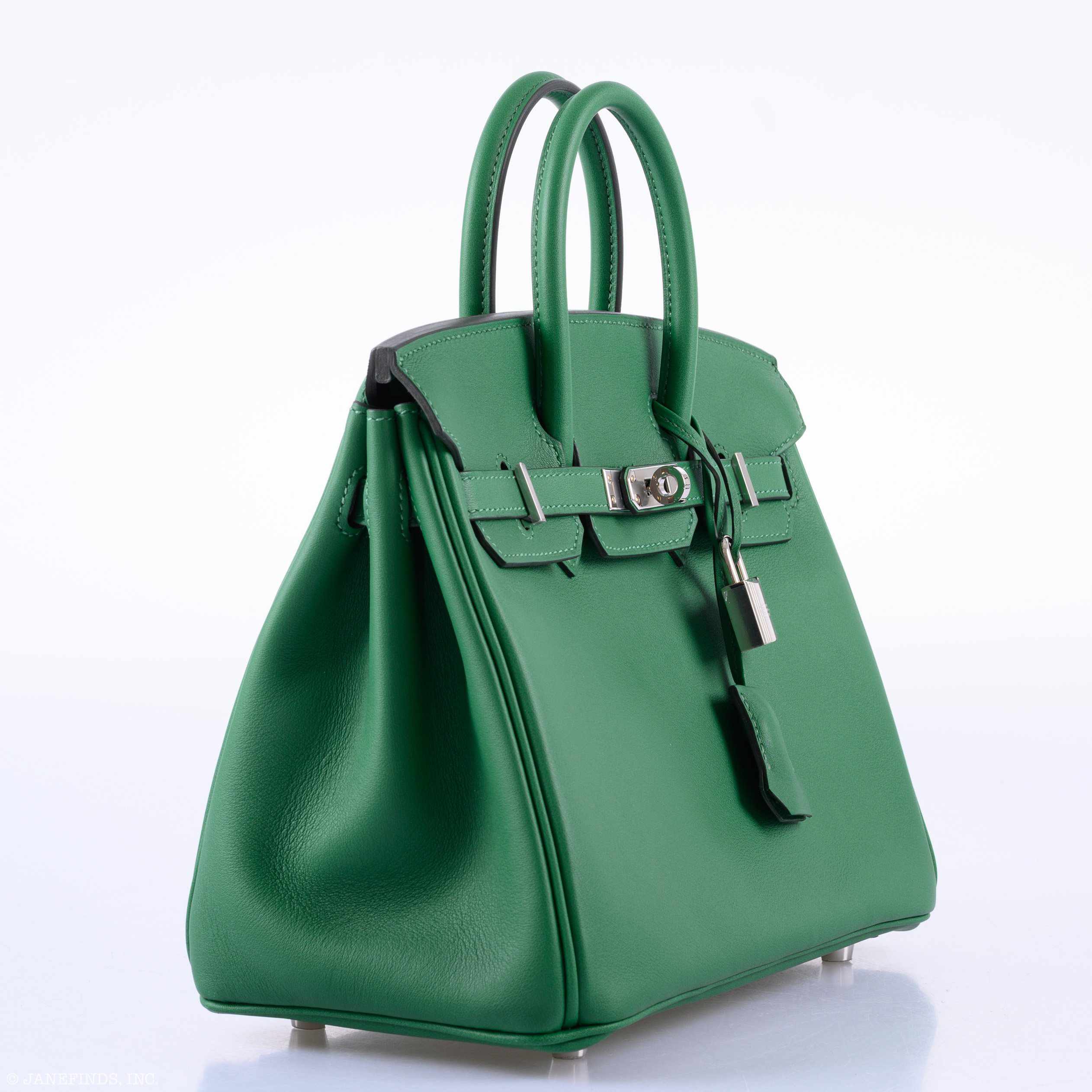HermÃƒÆ’Ã‚Â¨s Birkin 25 Cactus Swift Leather Palladium Hardware - 2019, D