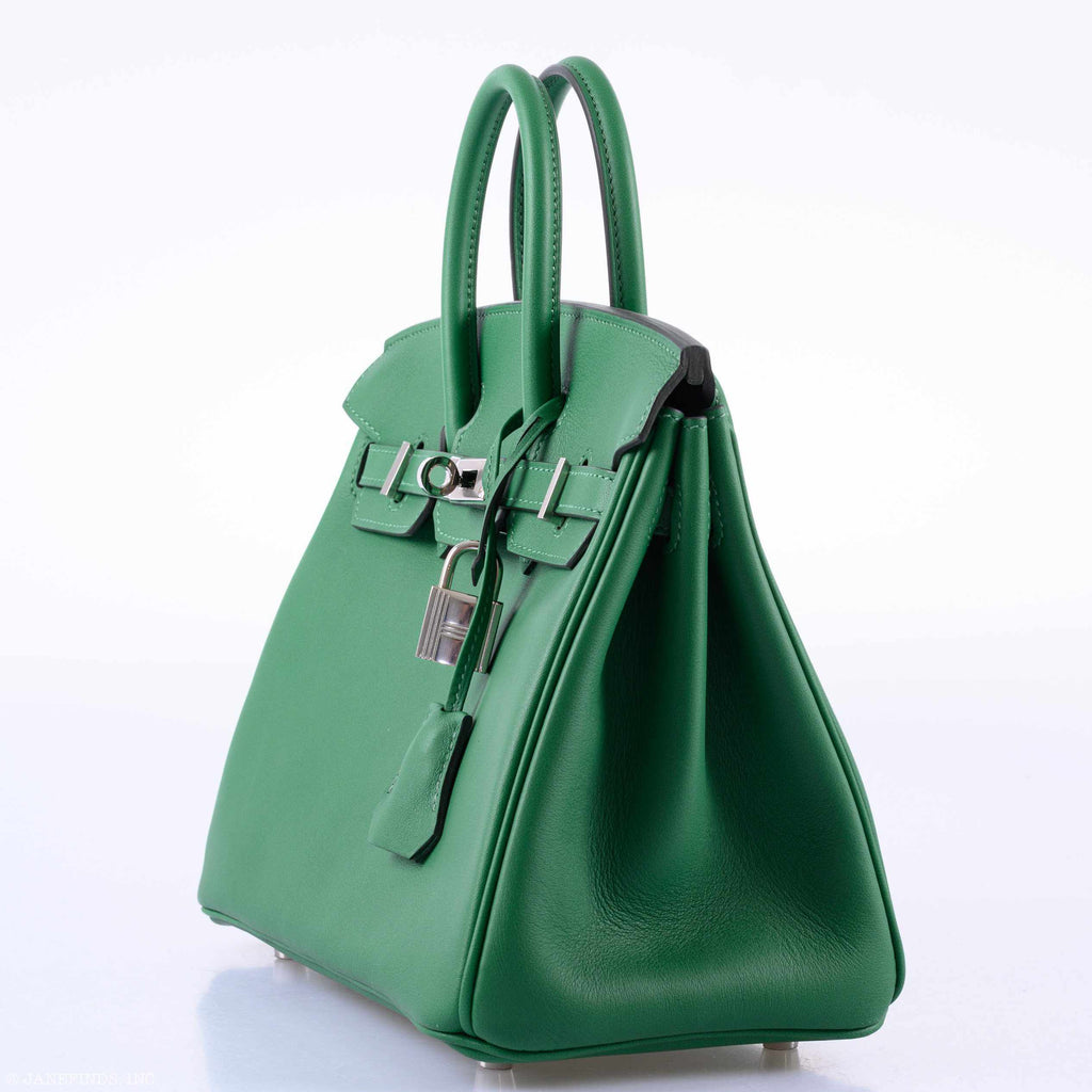 HermÃƒÆ’Ã‚Â¨s Birkin 25 Cactus Swift Leather Palladium Hardware - 2019, D
