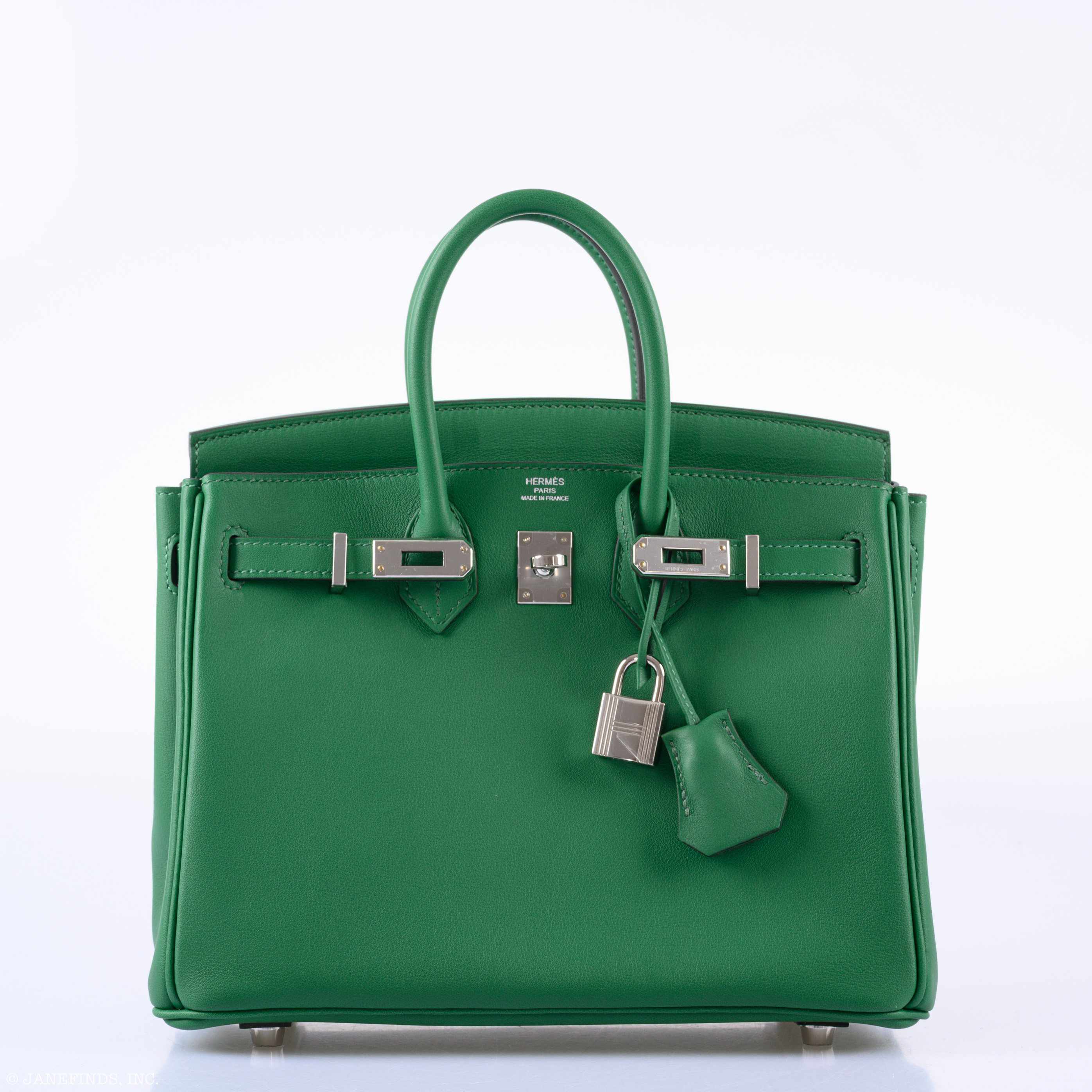 HermÃƒÆ’Ã‚Â¨s Birkin 25 Cactus Swift Leather Palladium Hardware - 2019, D