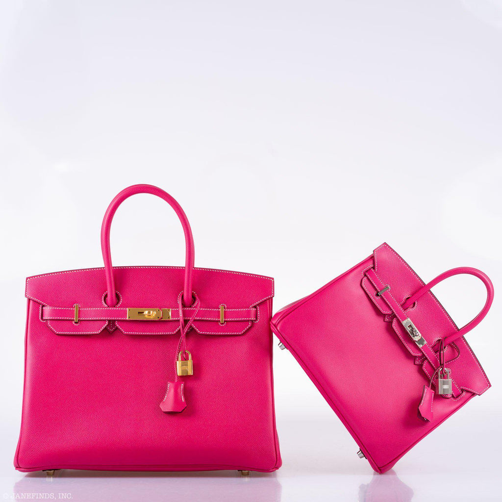 HermÃƒÆ’Ã‚Â¨s Birkin 25 Candy Collection Rose Tyrien Epsom Palladium Hardware - Q, Square