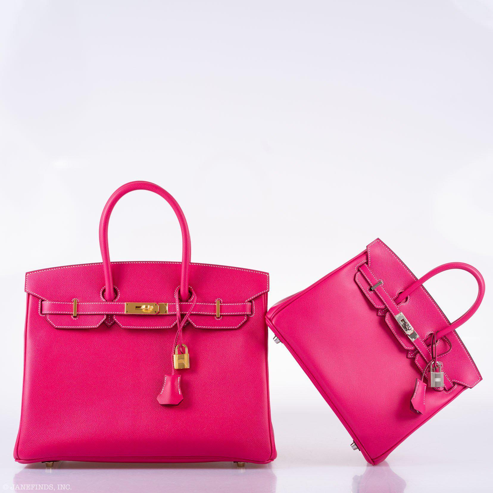 HermÃƒÆ’Ã‚Â¨s Birkin 25 Candy Collection Rose Tyrien Epsom Palladium Hardware - Q, Square