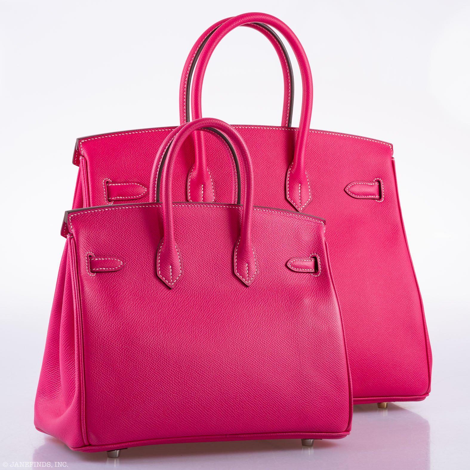 HermÃƒÆ’Ã‚Â¨s Birkin 25 Candy Collection Rose Tyrien Epsom Palladium Hardware - Q, Square