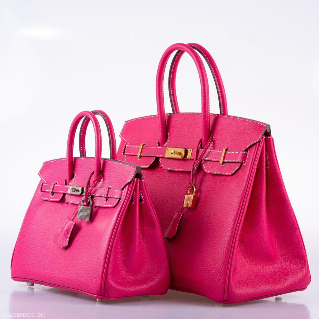 HermÃƒÆ’Ã‚Â¨s Birkin 25 Candy Collection Rose Tyrien Epsom Palladium Hardware - Q, Square