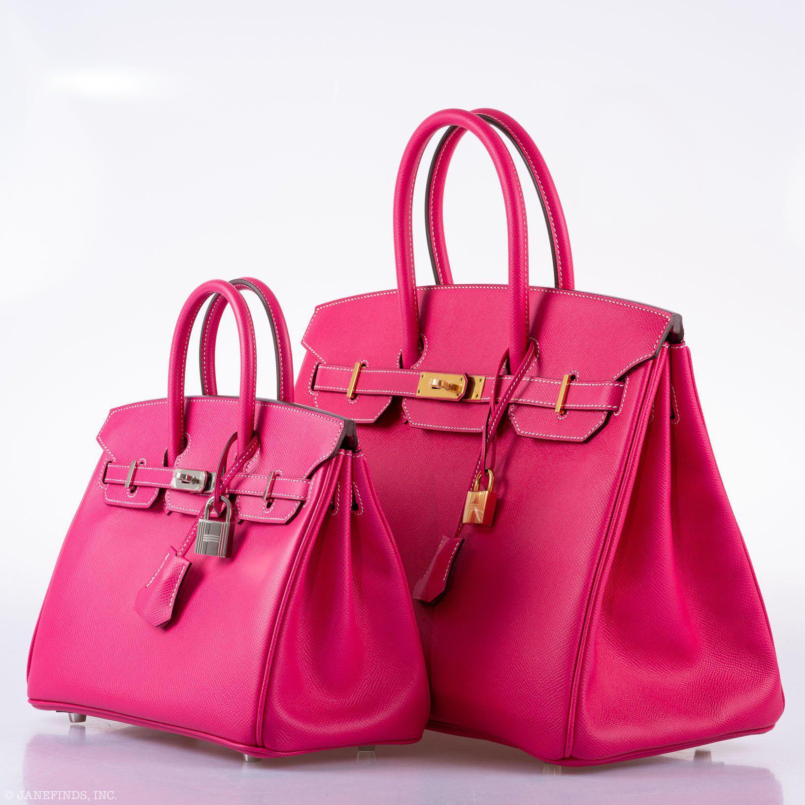 HermÃƒÆ’Ã‚Â¨s Birkin 25 Candy Collection Rose Tyrien Epsom Palladium Hardware - Q, Square