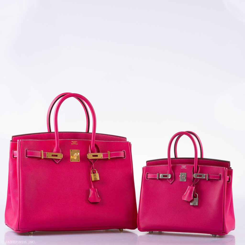HermÃƒÆ’Ã‚Â¨s Birkin 25 Candy Collection Rose Tyrien Epsom Palladium Hardware - Q, Square