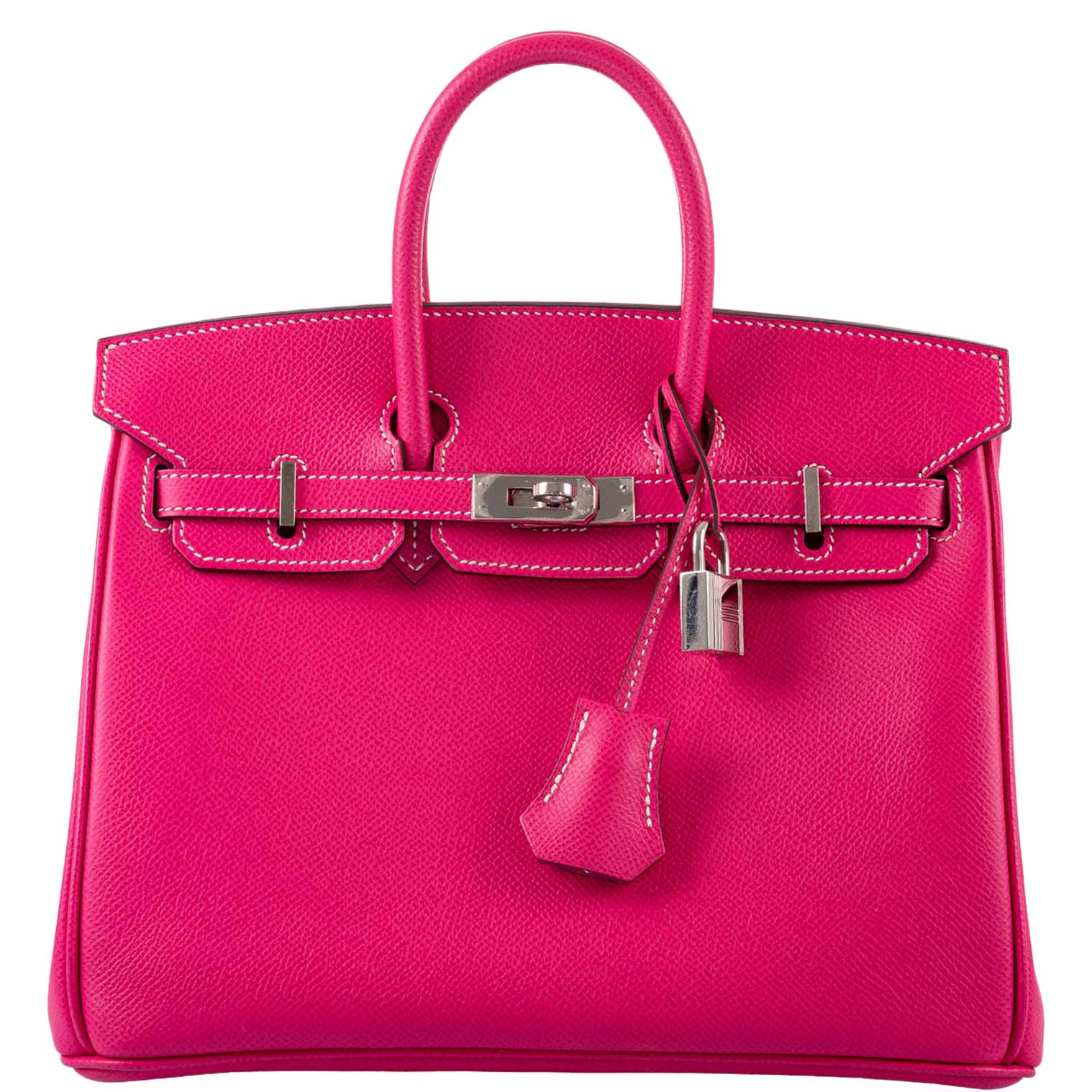 HermÃƒÆ’Ã‚Â¨s Birkin 25 Candy Collection Rose Tyrien Epsom Palladium Hardware - Q, Square