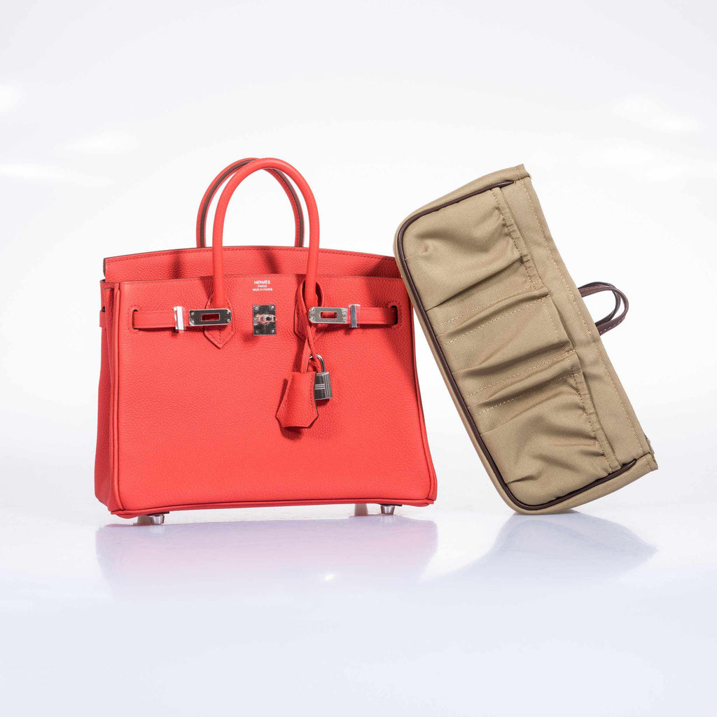 HermÃƒÆ’Ã‚Â¨s Birkin 25 Capucine Togo Palladium Hardware