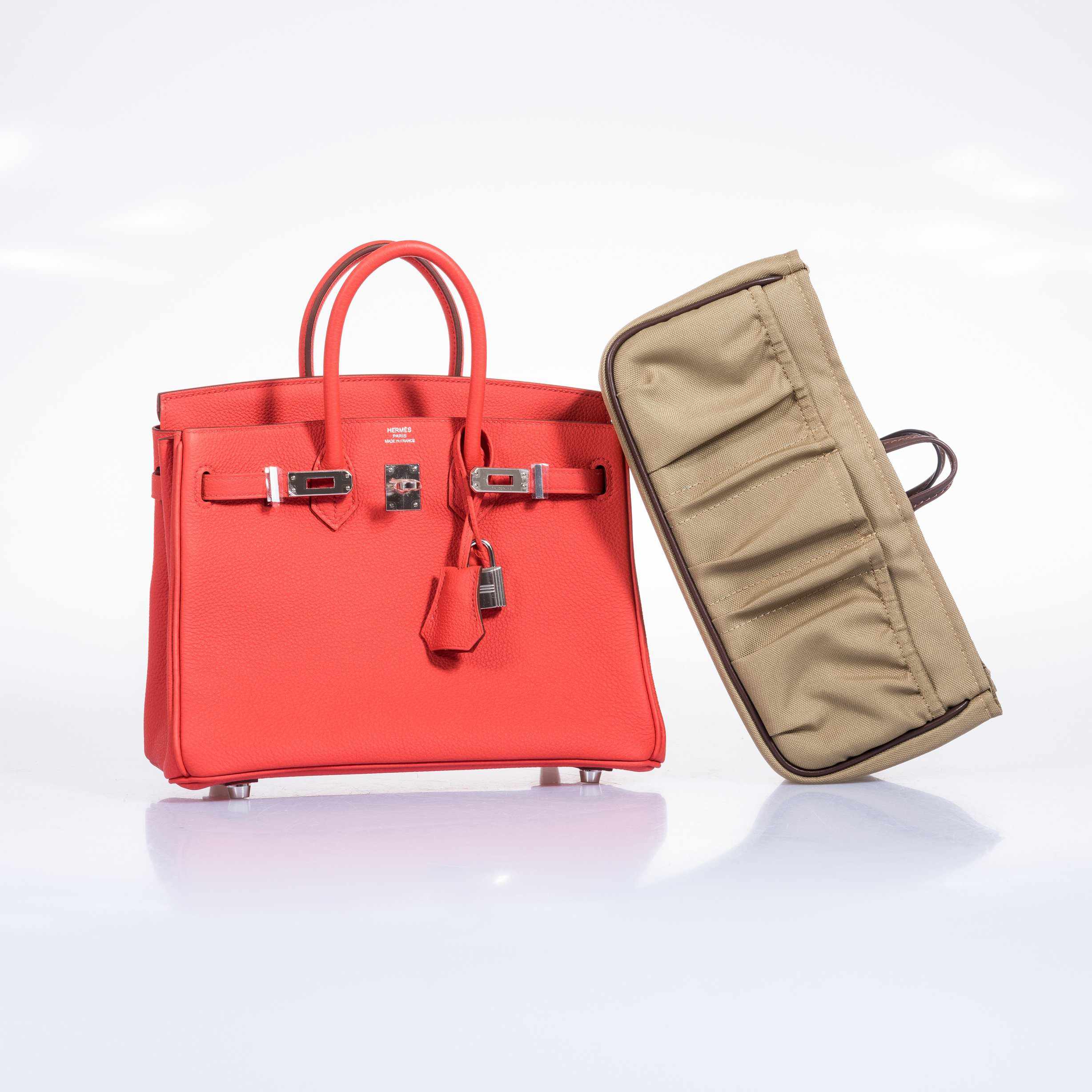 HermÃƒÆ’Ã‚Â¨s Birkin 25 Capucine Togo Palladium Hardware