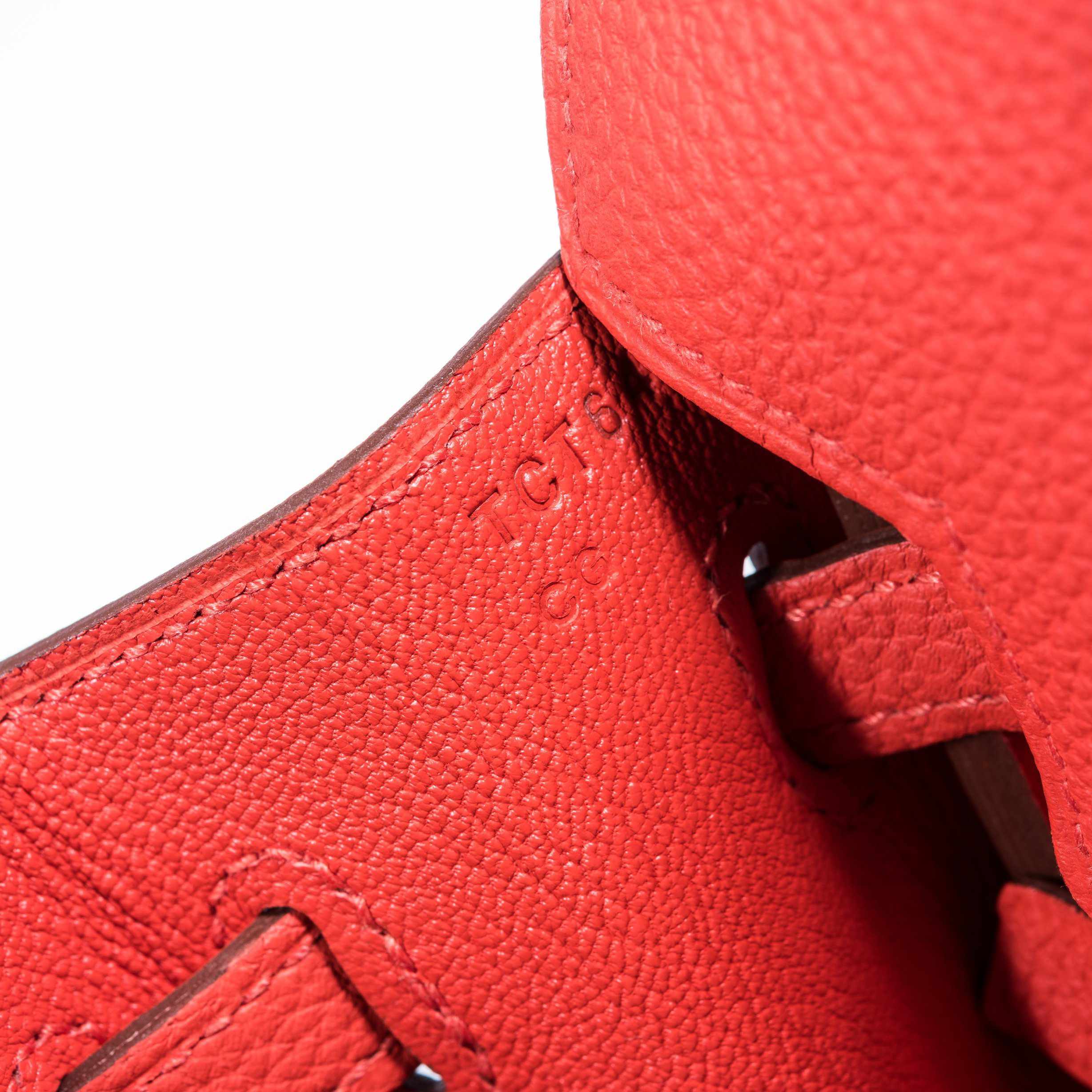 HermÃƒÆ’Ã‚Â¨s Birkin 25 Capucine Togo Palladium Hardware