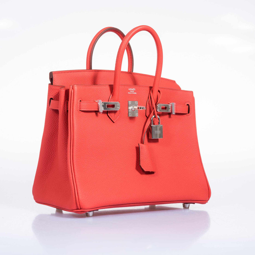 HermÃƒÆ’Ã‚Â¨s Birkin 25 Capucine Togo Palladium Hardware