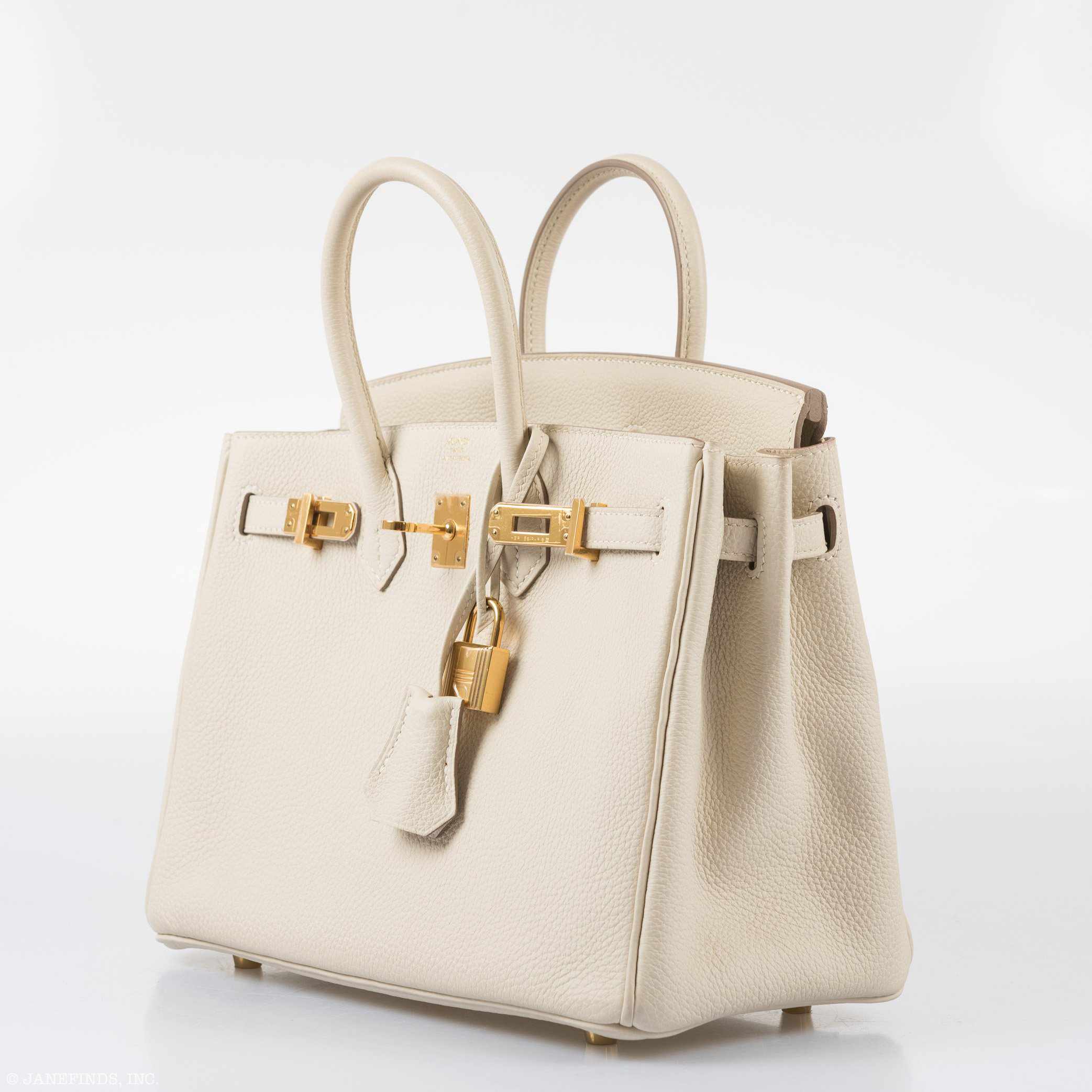 HermÃƒÆ’Ã‚Â¨s Birkin 25 Craie Togo Gold Hardware
