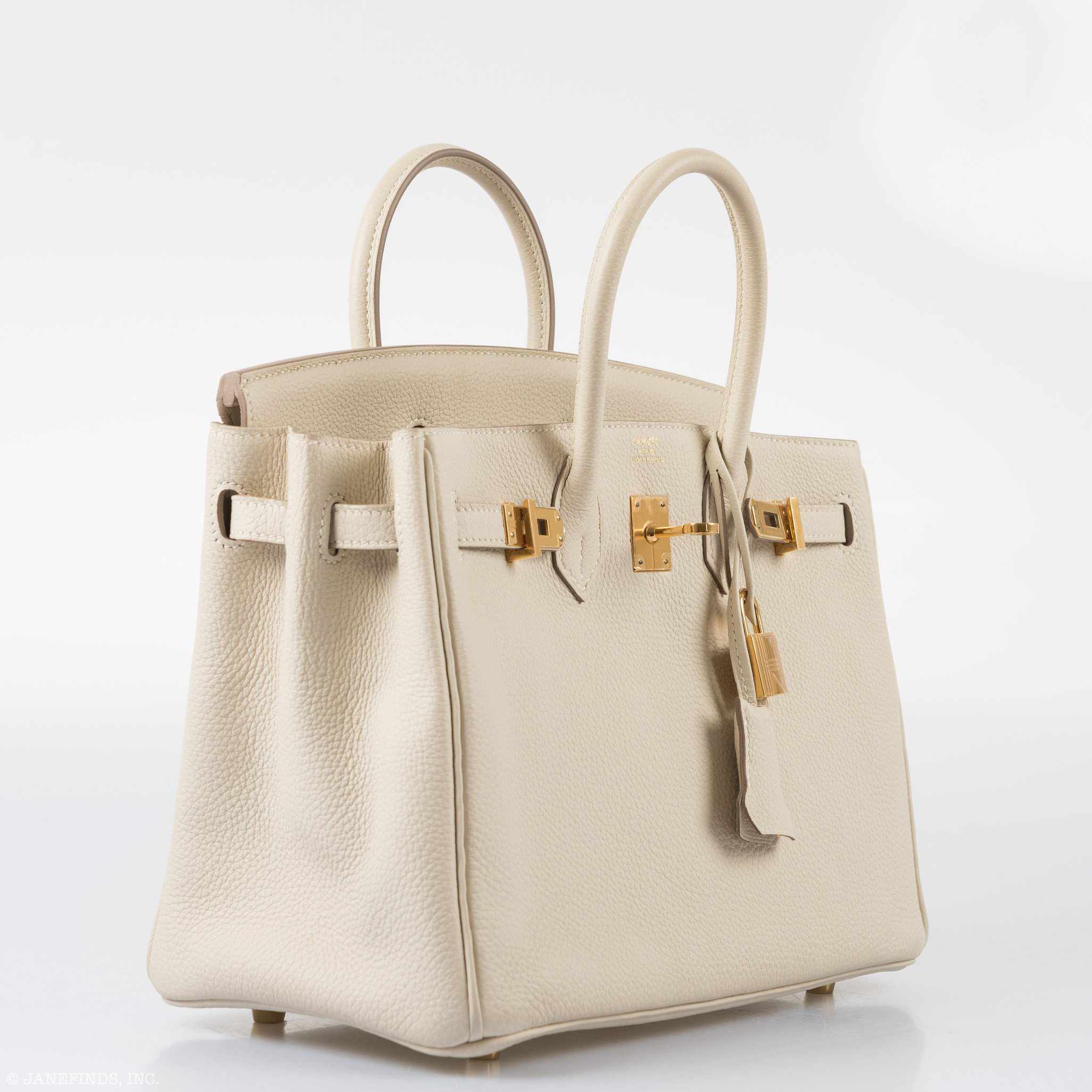 HermÃƒÆ’Ã‚Â¨s Birkin 25 Craie Togo Gold Hardware
