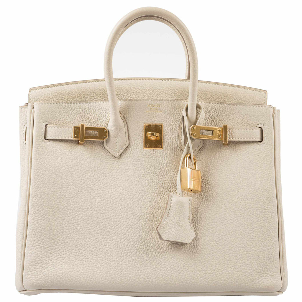 HermÃƒÆ’Ã‚Â¨s Birkin 25 Craie Togo Gold Hardware