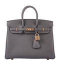 HermÃƒÆ’Ã‚Â¨s Birkin 25 Etain Togo with Rose Gold Hardware