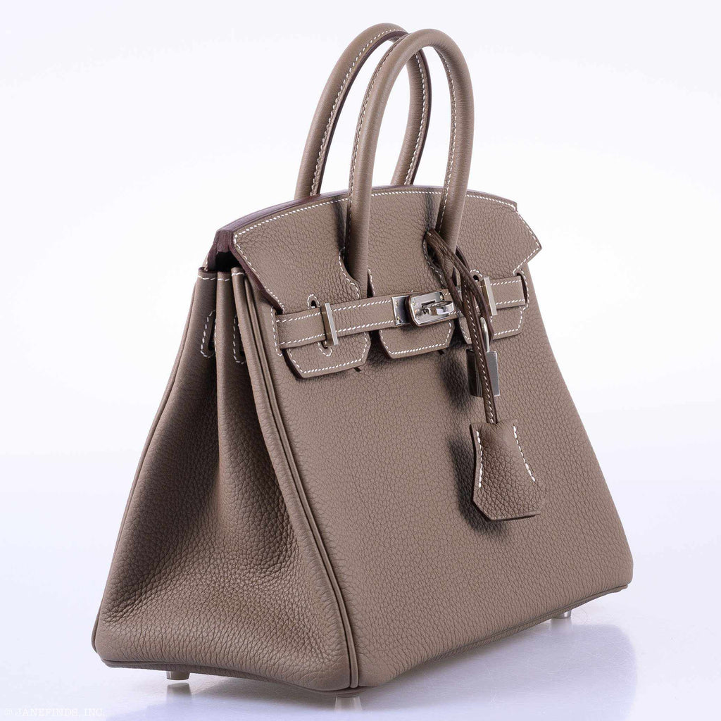 HermÃƒÆ’Ã‚Â¨s Birkin 25 Etoupe Togo Palladium Hardware - 2019, D