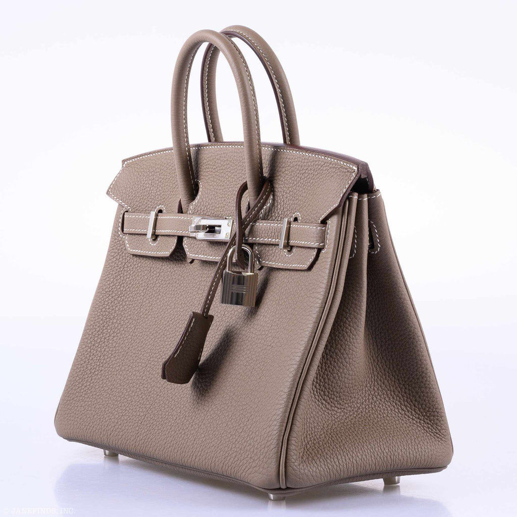HermÃƒÆ’Ã‚Â¨s Birkin 25 Etoupe Togo Palladium Hardware - 2019, D