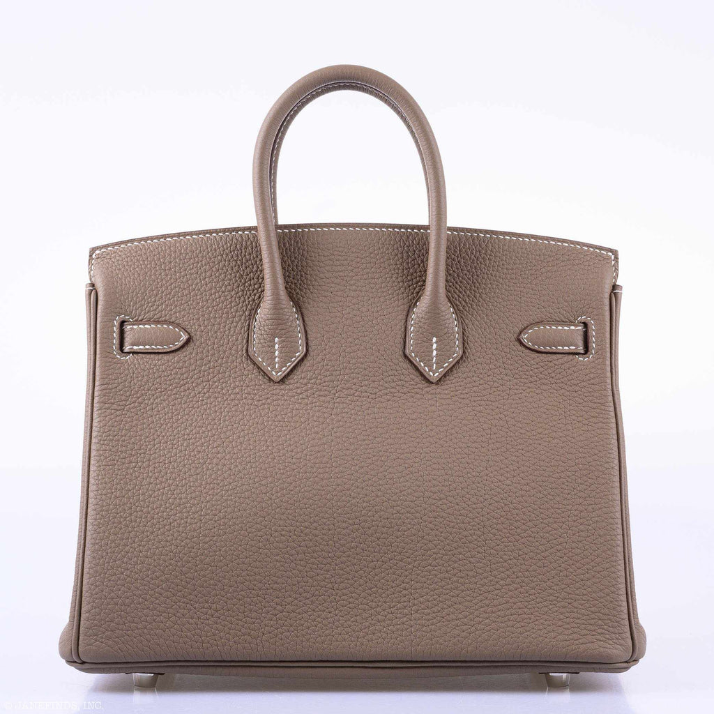HermÃƒÆ’Ã‚Â¨s Birkin 25 Etoupe Togo Palladium Hardware - 2019, D