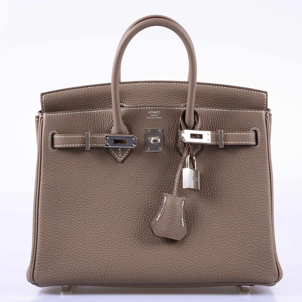 HermÃƒÆ’Ã‚Â¨s Birkin 25 Etoupe Togo Palladium Hardware - 2019, D