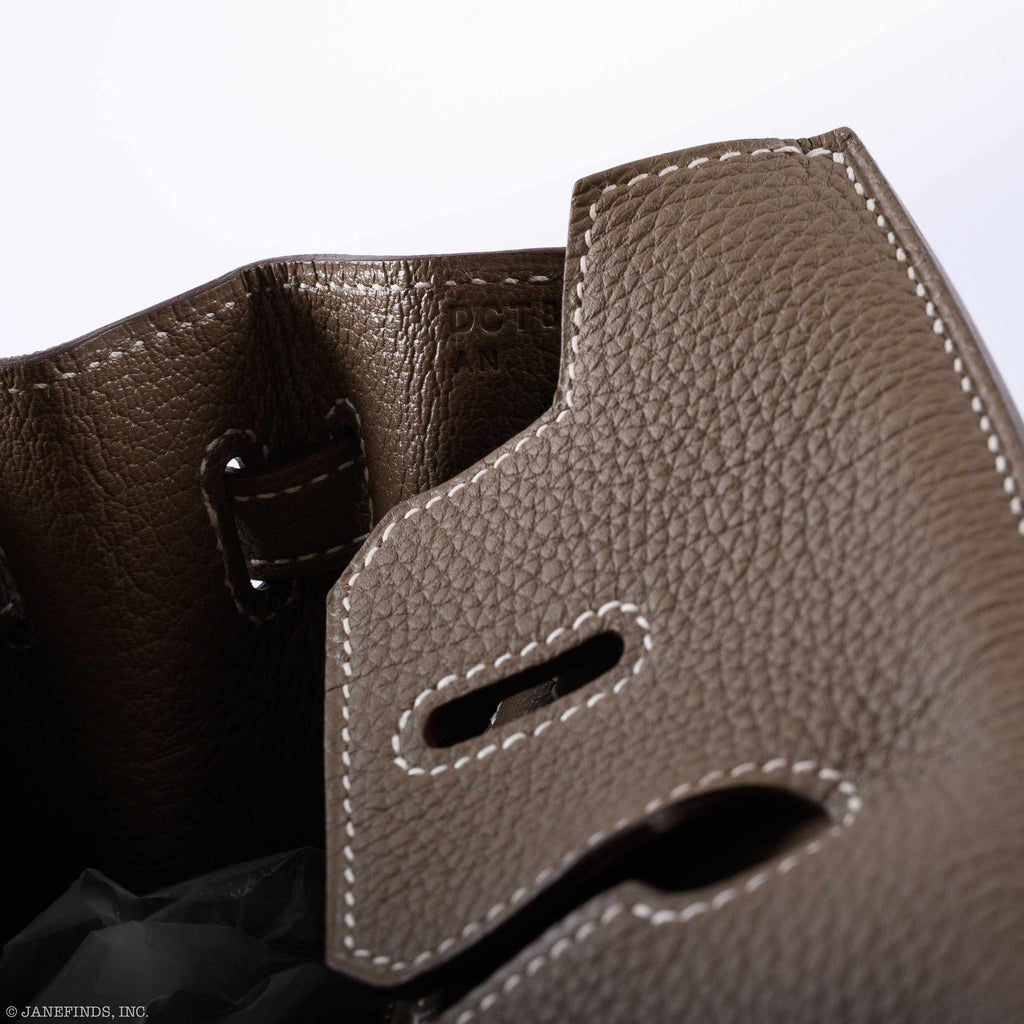 HermÃƒÆ’Ã‚Â¨s Birkin 25 Etoupe Togo Palladium Hardware - 2019, D