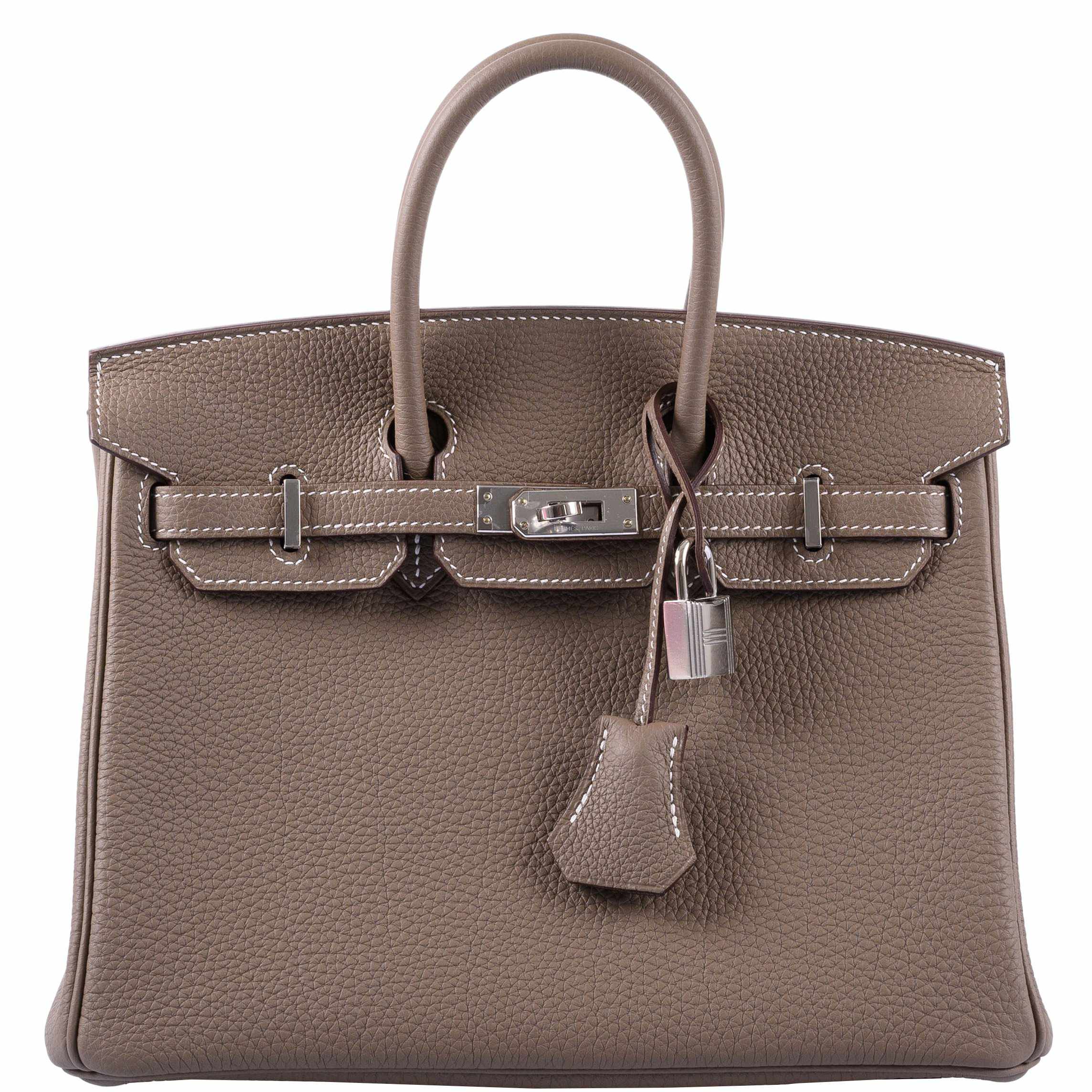 HermÃƒÆ’Ã‚Â¨s Birkin 25 Etoupe Togo Palladium Hardware - 2019, D