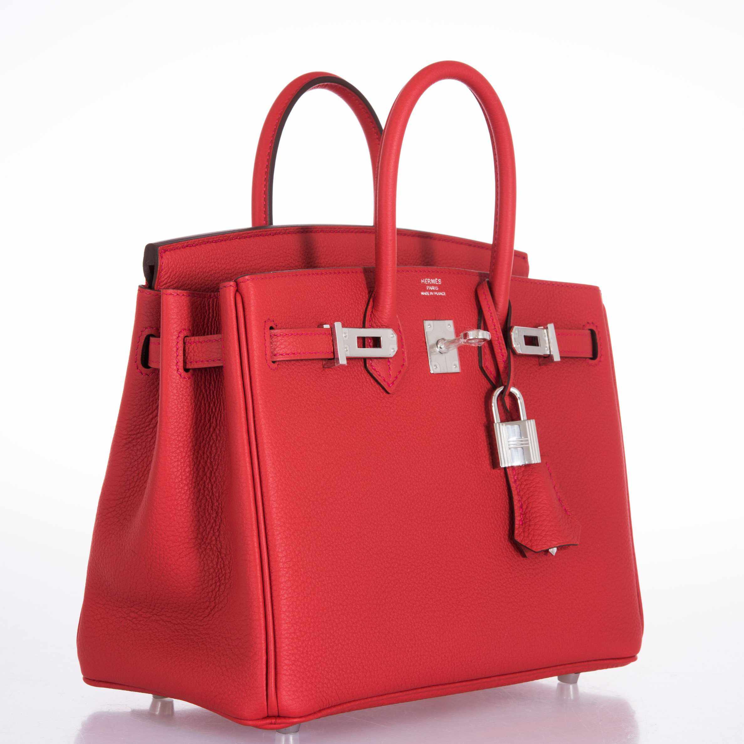 HermÃƒÆ’Ã‚Â¨s Birkin 25Ãƒâ€šÃ‚Â Geranium Togo Palladium Hardware