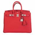 HermÃƒÆ’Ã‚Â¨s Birkin 25Ãƒâ€šÃ‚Â Geranium Togo Palladium Hardware