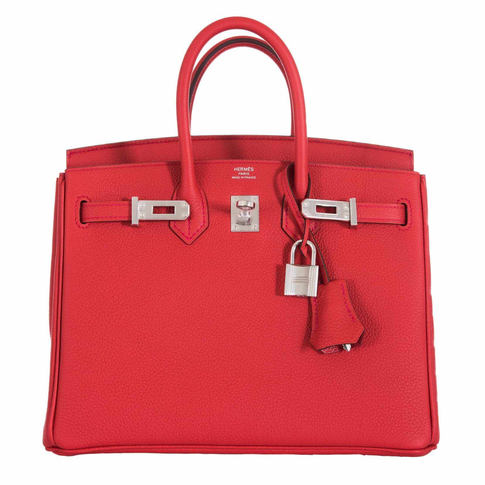 HermÃƒÆ’Ã‚Â¨s Birkin 25Ãƒâ€šÃ‚Â Geranium Togo Palladium Hardware