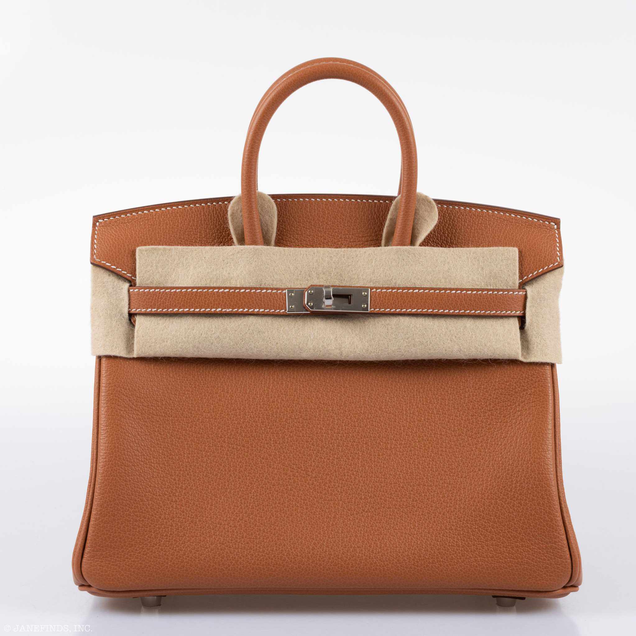 HermÃƒÆ’Ã‚Â¨s Birkin 25 Gold Taurillon Novillo Palladium Hardware